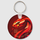 Moderne chinesische Neujahrsnake 2025 BRK03 Schlüsselanhänger (Vorderseite)