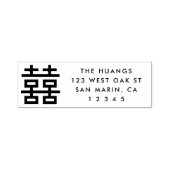 Moderne chinesische Rücksendeadresse des doppelten Permastempel (Design)
