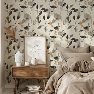 Moderne Chinoiserie Blumenmuster Peel & Stick Tapete