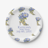 Moderne Chinoiserie Blumenpapier-Hochheel-Platte Pappteller (Vorderseite)