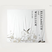 Moderne Chinoiserie Hochzeitsreise Foto Hintergrun Wandteppich (Vorderseite (Horizontal))