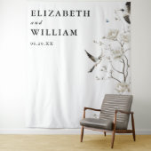 Moderne Chinoiserie Hochzeitsreise Foto Hintergrun Wandteppich (Beispiel)