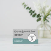 Moderne Chiropraktiker Office Business Cards Visitenkarte (Stehend Vorderseite)