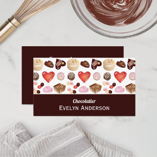 Moderne Chocolatier-Schokoladenhandlung Visitenkarte