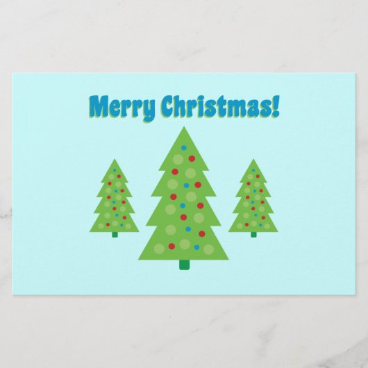 Moderne Christbaumkunst Briefpapier (Vorderseite)