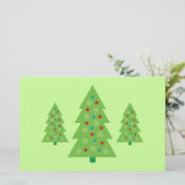 Moderne Christbaumkunst Briefpapier (Stehend Vorderseite)