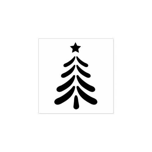 Moderne Christbaumkunst Gummistempel (Prägung)