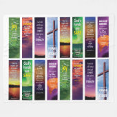 Moderne Christliche Bibelbibliotheken Fleecedecke (Vorderseite (Horizontal))