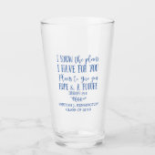 Moderne Christliche Bibelverse Abschluss Typografi Glas (Vorderseite)