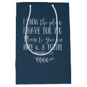 Moderne Christliche Bibelverse Typografie Mittlere Geschenktüte (Vorderseite)