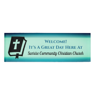 Moderne Christliche Church Greer Usher Name Tag Namenschild