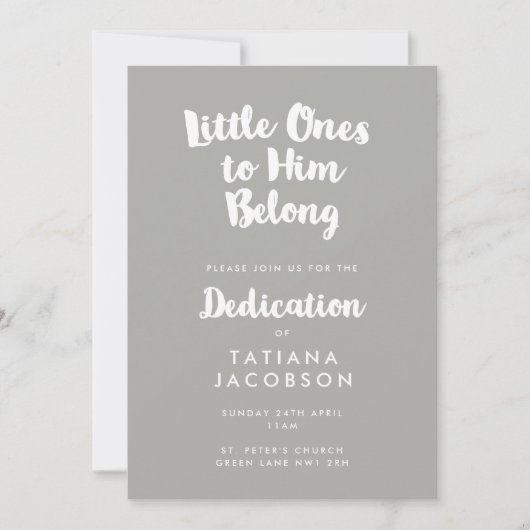 Moderne Christliche Dedication Einladung (Vorderseite)
