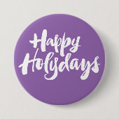 Moderne Christliche Happy Holydays Weihnachten Button (Vorderseite)
