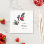 Moderne Christliche Hochzeit mit Rotem Grün Serviette (Beispiel)