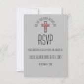 Moderne Christliche Hochzeit RSVP Karte (Vorderseite)