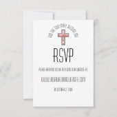 Moderne Christliche Hochzeitskarte RSVP Karte (Vorderseite)
