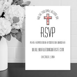 Moderne Christliche Hochzeitskarte RSVP Karte