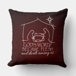 Moderne Christliche Krippe Weihnachten Kissen