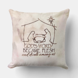 Moderne Christliche Krippe Weihnachten Kissen
