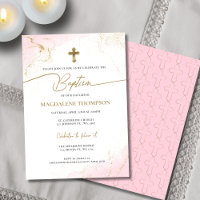 Moderne Christliche Taufe der Rosa-Cross-Girl