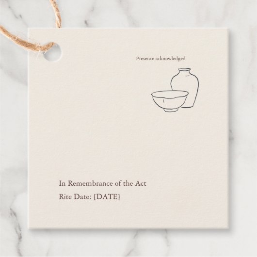 Moderne christliche Taufe Pate Geschenkanhänger (Vorderseite)