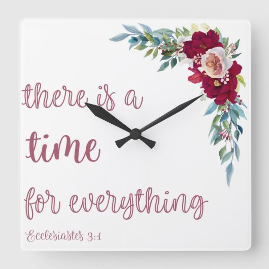 Moderne Christliche Uhr | Ecclesiastes 3:1 (Vorderseite)