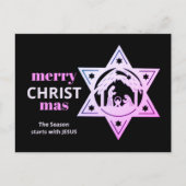 Moderne Christliche Weihnachtskrippen Feiertagspostkarte (Vorderseite)