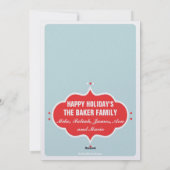 MODERNE CHRISTMAS-FOTOKARTE FEIERTAGSKARTE (Rückseite)