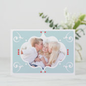 MODERNE CHRISTMAS-FOTOKARTE FEIERTAGSKARTE (Stehend Vorderseite)