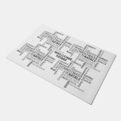 MODERNE CHRISTMAS IN VERSCHIEDENEN SPRACHEN FUßMATTE (Schrägansicht)