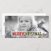 MODERNE CHRISTMAS | MODERNE FERIENFOTOKARTE FEIERTAGSKARTE (Vorne/Hinten)