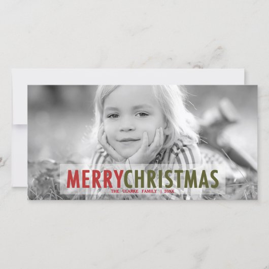 MODERNE CHRISTMAS | MODERNE FERIENFOTOKARTE FEIERTAGSKARTE (Vorderseite)