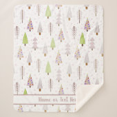 Moderne Christwaldbäume Rosa Mauve Name Sherpadecke (Vorderseite)