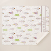 Moderne Christwaldbäume Rosa Mauve Name Sherpadecke (Vorderseite (Horizontal))