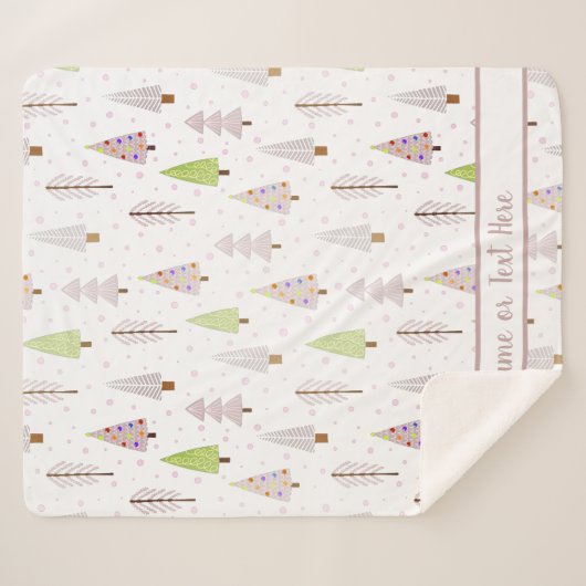 Moderne Christwaldbäume Rosa Mauve Name Sherpadecke (Vorderseite (Horizontal))