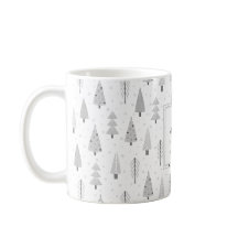 Moderne Christwaldbäume Silver Gray Monogram