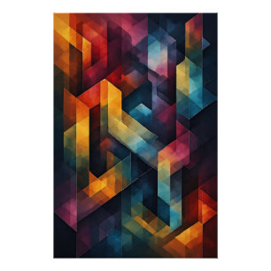 Moderne chromatische Tanzkunst Poster