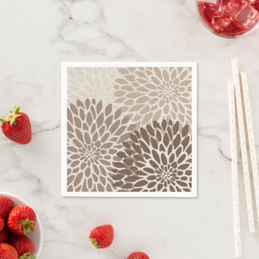 Moderne Chrysanthemen Serviette (Beispiel)