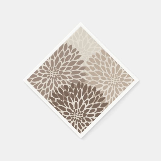Moderne Chrysanthemen Serviette (Ecke)