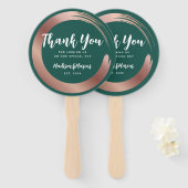 Moderne Circle Imitate Gold Wedding Vielen Dank Fächer (Vorne und Hinten)