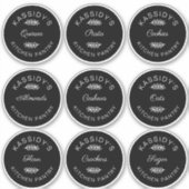 Moderne Circle Personalisiert Kitchen Pantry Label (Vorderseite)