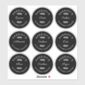 Moderne Circle Personalisiert Kitchen Pantry Label (Blatt)