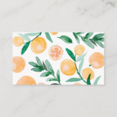 Moderne Citrus Orange Retro Bücher für Babydusche Begleitkarte (Rückseite)