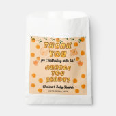 Moderne Citrus Orange Süsse Fruchtzest Vielen Dank Geschenktütchen (Vorderseite)