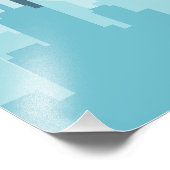 Moderne Cityscape Pixel Art - Urban Skyline Design Fotodruck (Ecke)