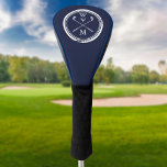 Moderne Classic Monogram Initials Navy Blue Golf Headcover<br><div class="desc">Personalisieren Sie die Initialen,  um ein einzigartiges mit Monogramm Golfgeschenk in Marineblau zu schaffen. Entwickelt von Thisisnotme©</div>