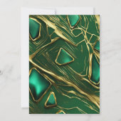 Moderne Classic Moody Dark Emerald Green Wedding Einladung (Rückseite)