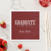 Moderne Classic Red Graduation Party Serviette (Beispiel)