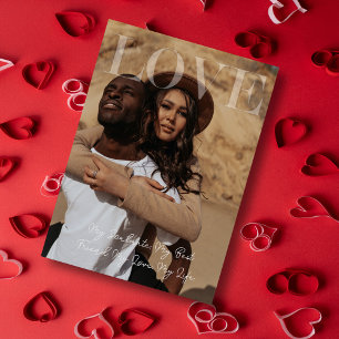 Moderne Classic Valentine's Day Foto Card Feiertagskarte