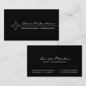 Moderne Clean Diamond Business Card, Schwarz & Wei Visitenkarte (Vorne/Hinten)